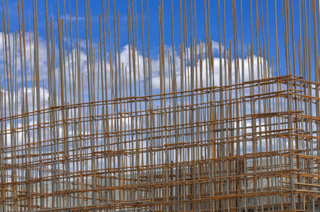 metal profile made of bended and tied reinforcing rod in a square shape