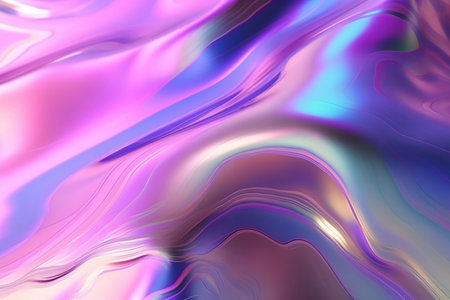 abstract background with smooth lines in pink, blue and purple colors. Generative AIの素材