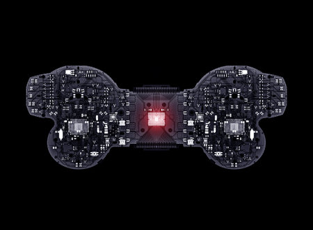 X-ray image of  engine control unit or ECU in Motorcycle is a type of electronic control