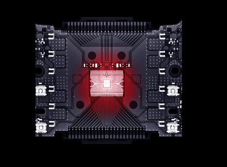 X-ray image of  engine control unit or ECU in Motorcycle is a type of electronic control