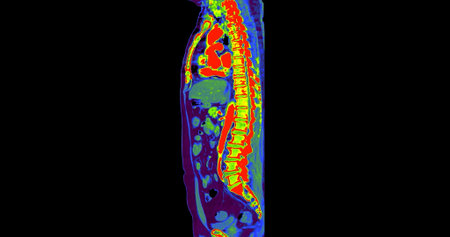 CT Chest and Abdomen with injection contrast media sagittal plane for diagnosis chest and  abdominal pain.の写真素材