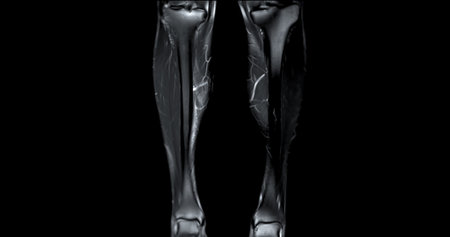 MRI Scan of both  leg coronal view.の素材 [FY310214309825]