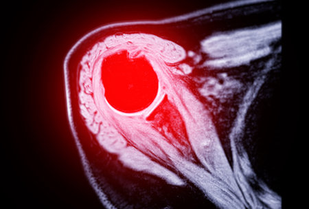 Magnetic Resonance Imaging or MRI of Shoulder Joint  for diagnostic shoulder pain.の写真素材