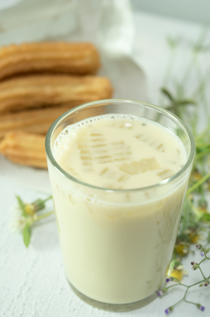 Soybean milk with fried bread stickの写真素材