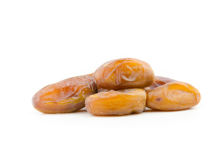 date palm ,Date fruits isolated on white backgroundの写真素材