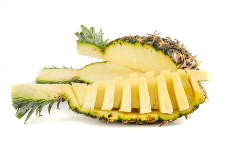 Pineapple isolated on whiteの写真素材