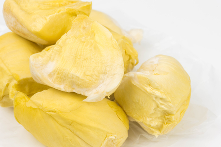 Durian , Durian King Fruits of thailand isolated on white background.の写真素材