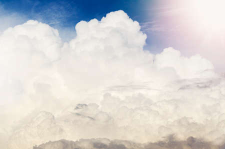 Cloud on blue sky and sunの写真素材