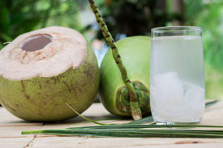 Coconut juice,Drink coconut waterの写真素材