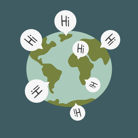 world wide communicationsのイラスト素材