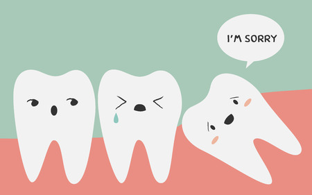 impacted tooth illustrationのイラスト素材