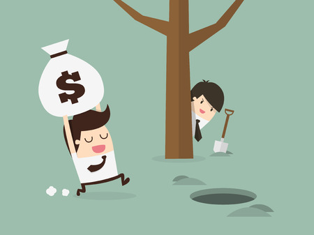 businessman being robbedのイラスト素材