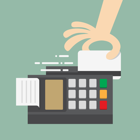 Swiping Credit Cardのイラスト素材