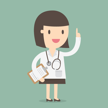 Female Doctor, vector illustrationのイラスト素材