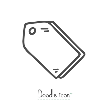 Tags. Hand Drawn Doodle Icon.のイラスト素材