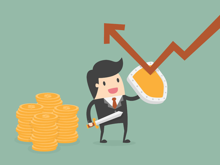 Money Protection. Business Concept Illustration.のイラスト素材