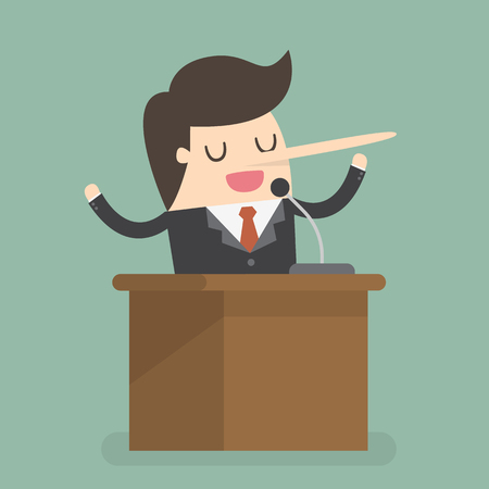 Dishonest businessman illustrationのイラスト素材