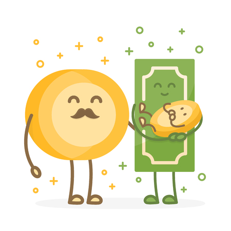 Money Family. Business Concept Illustration.のイラスト素材