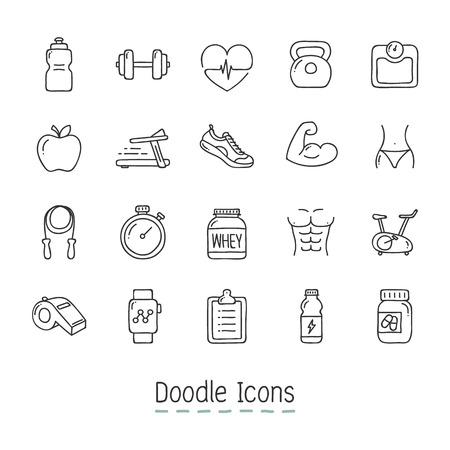 Hand Drawn Icon Set.のイラスト素材