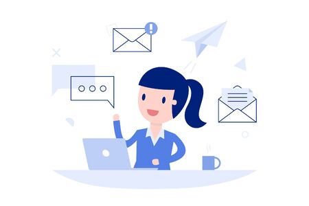 Vector illustration, Email and messaging,Email marketing. のイラスト素材