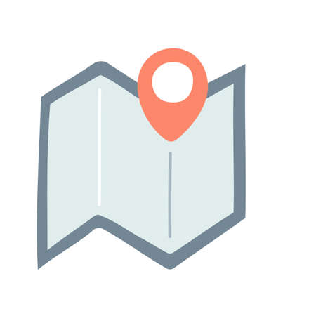 Map. Hand drawn doodle icon.のイラスト素材