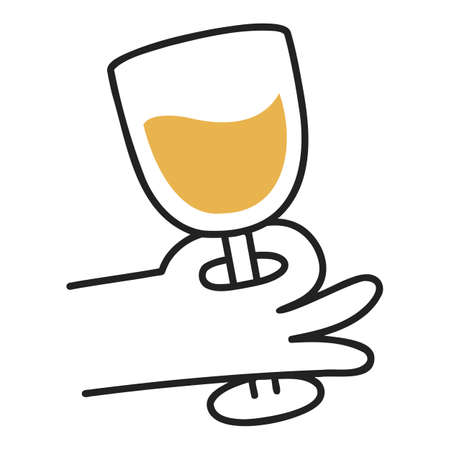 Wine. Hand Drawn Doodle Icon.のイラスト素材