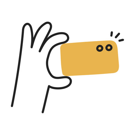Take a Photo. Hand Drawn Doodle Icon.のイラスト素材