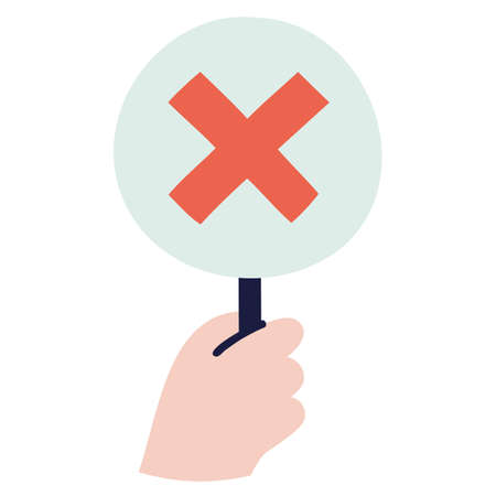 Wrong. Hand Drawn Doodle Icon.のイラスト素材