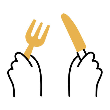 Cutlery .Food and Beverage Doodles.のイラスト素材