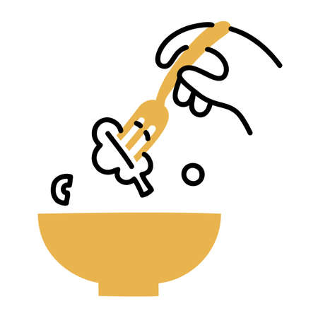 Salad .Food and Beverage Doodles.のイラスト素材