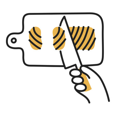 Salmon sashimi. Hand Drawn Doodle Cooking Icon.のイラスト素材
