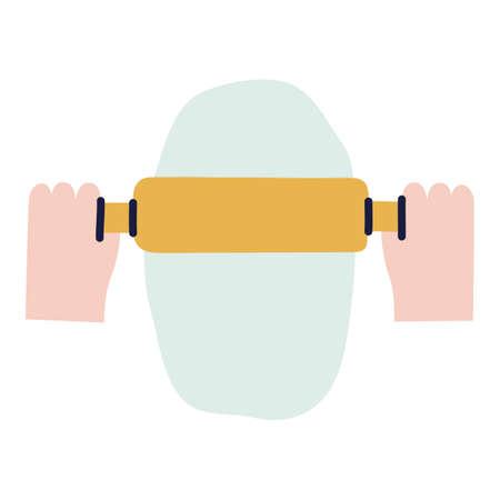 Dough. Hand Drawn Doodle Cooking Icon.のイラスト素材