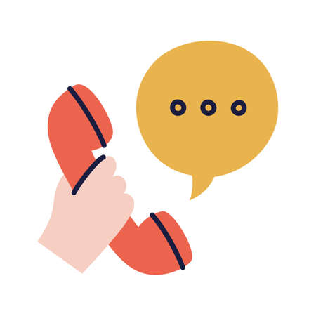 Call center. Hand Drawn Doodle Shopping Icon.のイラスト素材