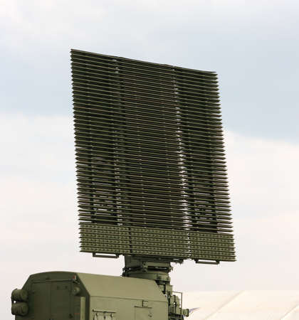 Military radar antenna in the MAKS 2007 showの写真素材