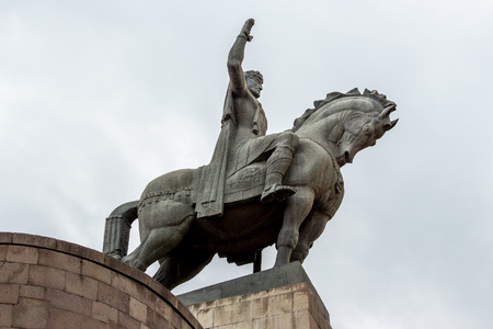 The statue of King Vakhtang Gorgasali in Tbilisi.