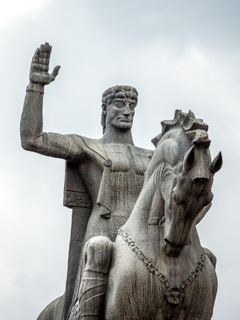The statue of King Vakhtang Gorgasali in Tbilisi.のeditorial素材
