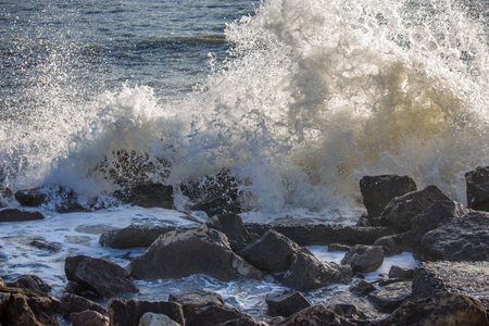 Sea wave, Black Sea, Poti, Georgia.の写真素材