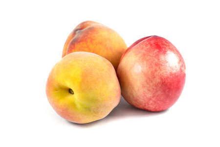 Peach with isolated on white background.の写真素材