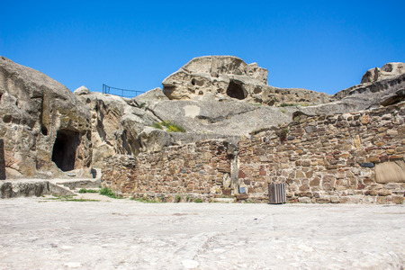 Old cave city Uplistsikhe in Caucasus region, Georgia.の写真素材