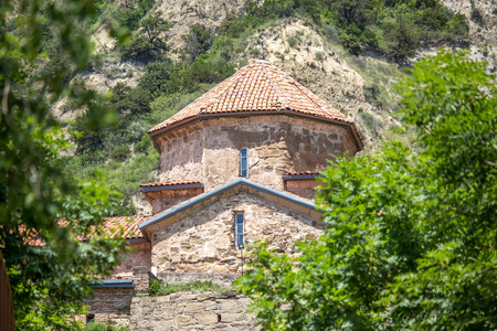 ancient mountain monastery in Georgia - Shiogvime. It was found by one of the 12 assirian monk -...