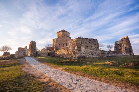 Orthodox monastery Jvari. 5-6 century building. Georgia, Mtskheta.の写真素材