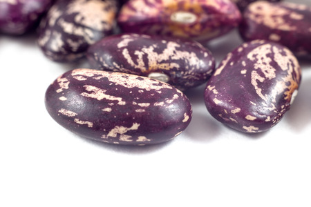 colorful beans isolated on white background.