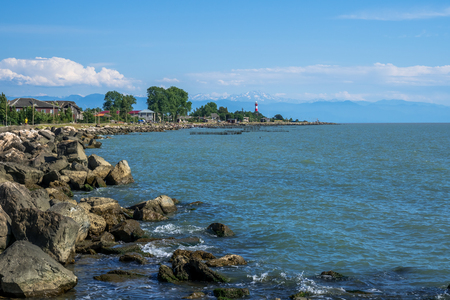 Coast of the small town of Poti, Georgia.の写真素材