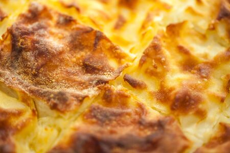 Achma, pie with cheese, lasagna with cheese, khachapuri, Georgia.の写真素材
