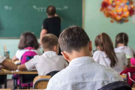 school children are participating actively in class.