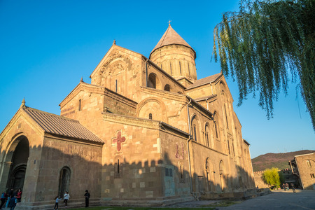 Svetitskhoveli Cathedral (Cathedral of the Living Pillar) is Georgian Orthodox cathedral located in the historical town of Mtskheta, Georgia.のeditorial素材