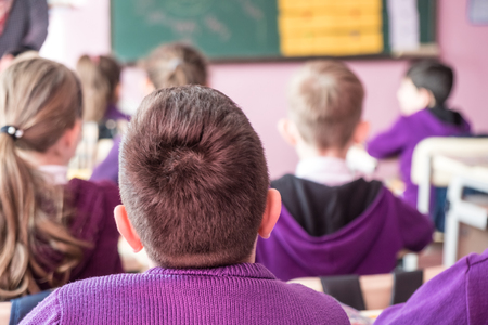 school children are participating actively in class. Education