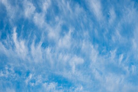 beautiful blue sky with clouds background, Windy day.