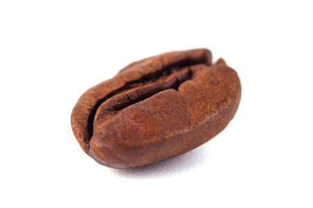Roasted coffee bean isolated on white background. Three coffee beans.の写真素材