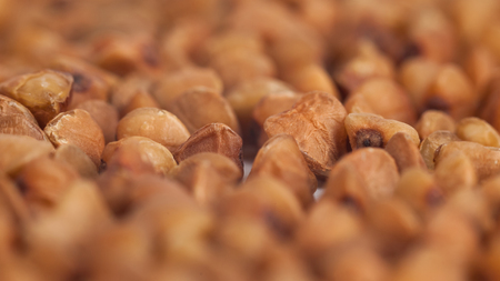 Macro image of buckwheat grain, food, background.の写真素材